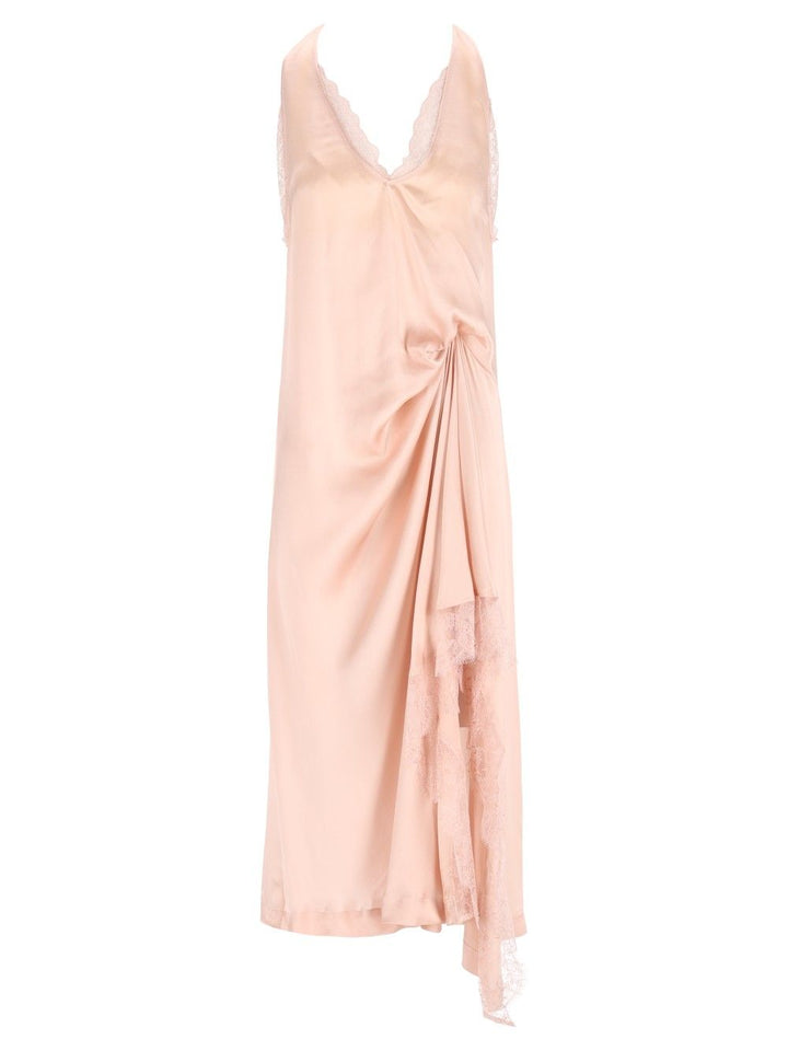 Maison Margiela Lace Slip Midi Dress Dresses - Rose | c436c0a299fe4f9f168ade47c64c13660b1b8577