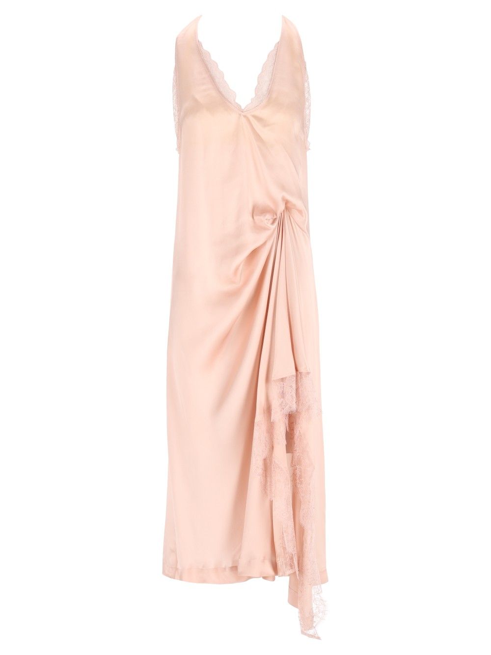Maison Margiela Midi Lace Slip Dress Dresses - Rose | 1bb3a7eb3273326d252143c366ac3d19b62adb26