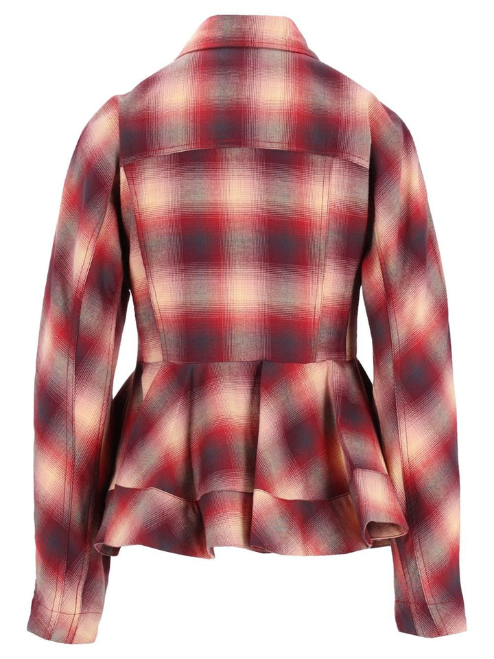 Ganni Red Checked Flannel Shirt Shirts - Red | 599cbfb2ad4bdbbcbbfe70d4df1cba4054c8c308