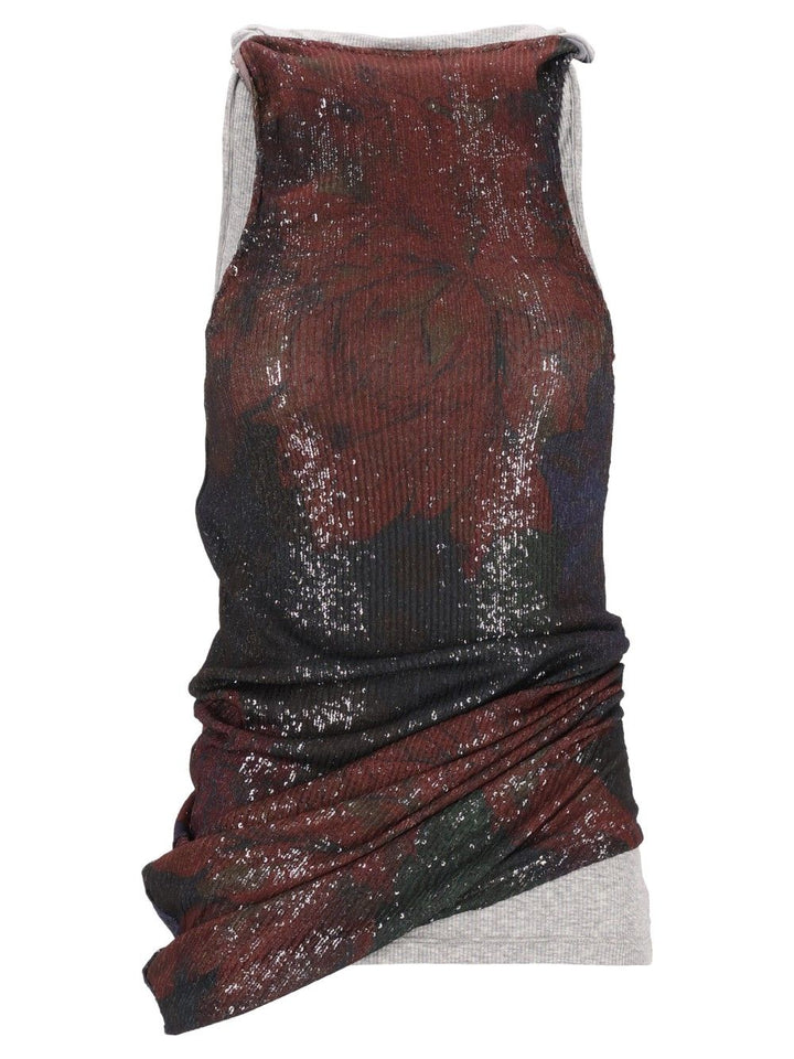 Maison Margiela Printed Draped Top Tops - Multicolor | 5e3692cde4707fcd44576bc0c6478e45ef8478f3