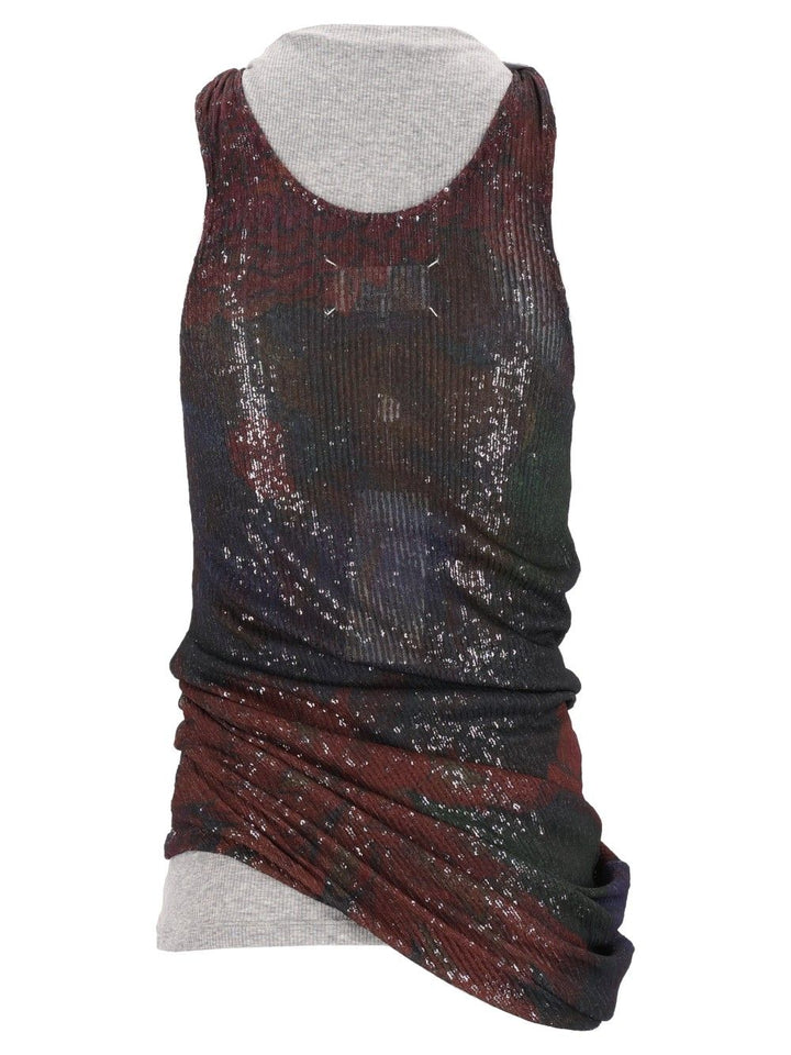Maison Margiela Sequins Draped Top Tops - Multicolor | e072120c66b891e9c3a89c4ccc7445eefe9e41ef