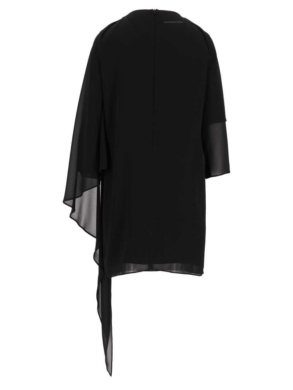 Mm6 Maison Margiela Chiffon Minidress Dresses - Black | 63d9f442fe8986ed306019d52ca99fc35ed7c7c6