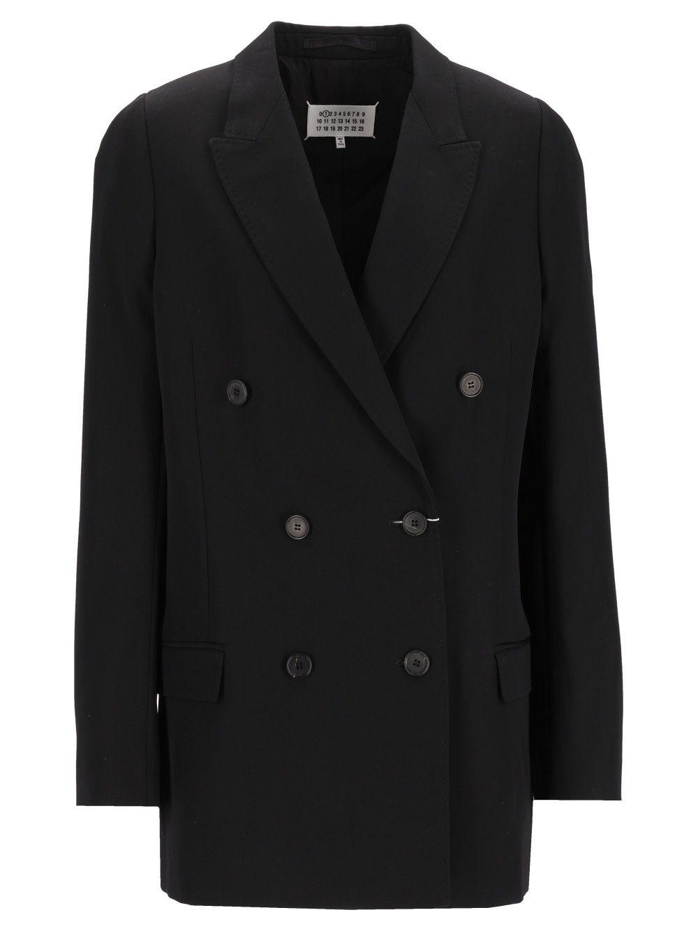 Maison Margiela Double Breasted Blazer Jackets - Black | 840bf8d46218f707e2501db9eaf0bd21e78b414a