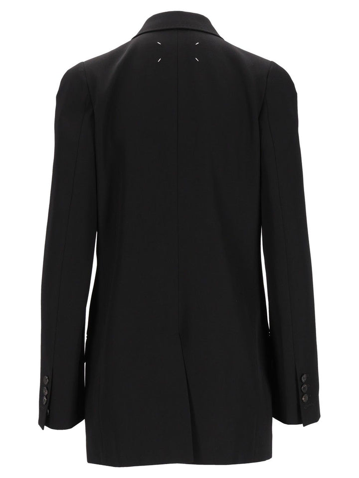 Maison Margiela Double Breasted Blazer Jackets - Black | 3d50caa5083ef5375adbc217935e7d3558ee8ed4