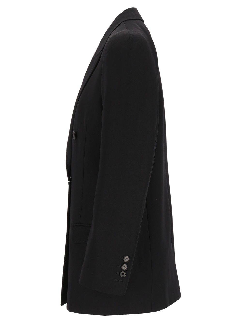 Maison Margiela Double-Breasted Blazer Jackets - Black | 8def2cfbfce701f85f72f561a239bc31eb3c9fa3