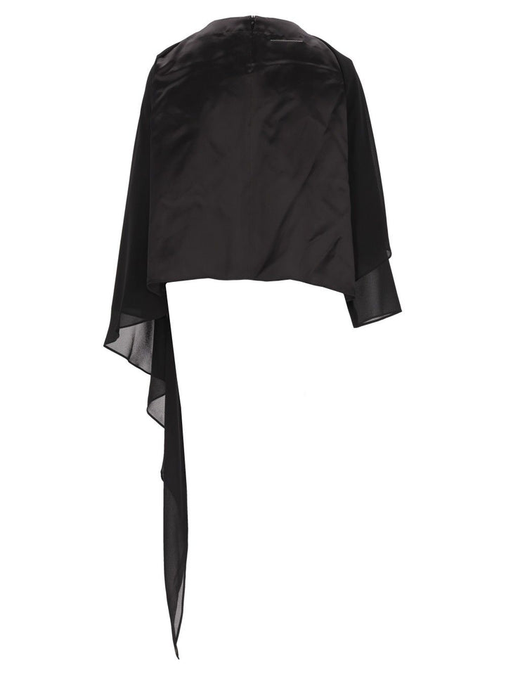 Mm6 Maison Margiela Long-Sleeved Top Tops - Black | 3763ad361c666d07d4f7f0428339342814c8ff08