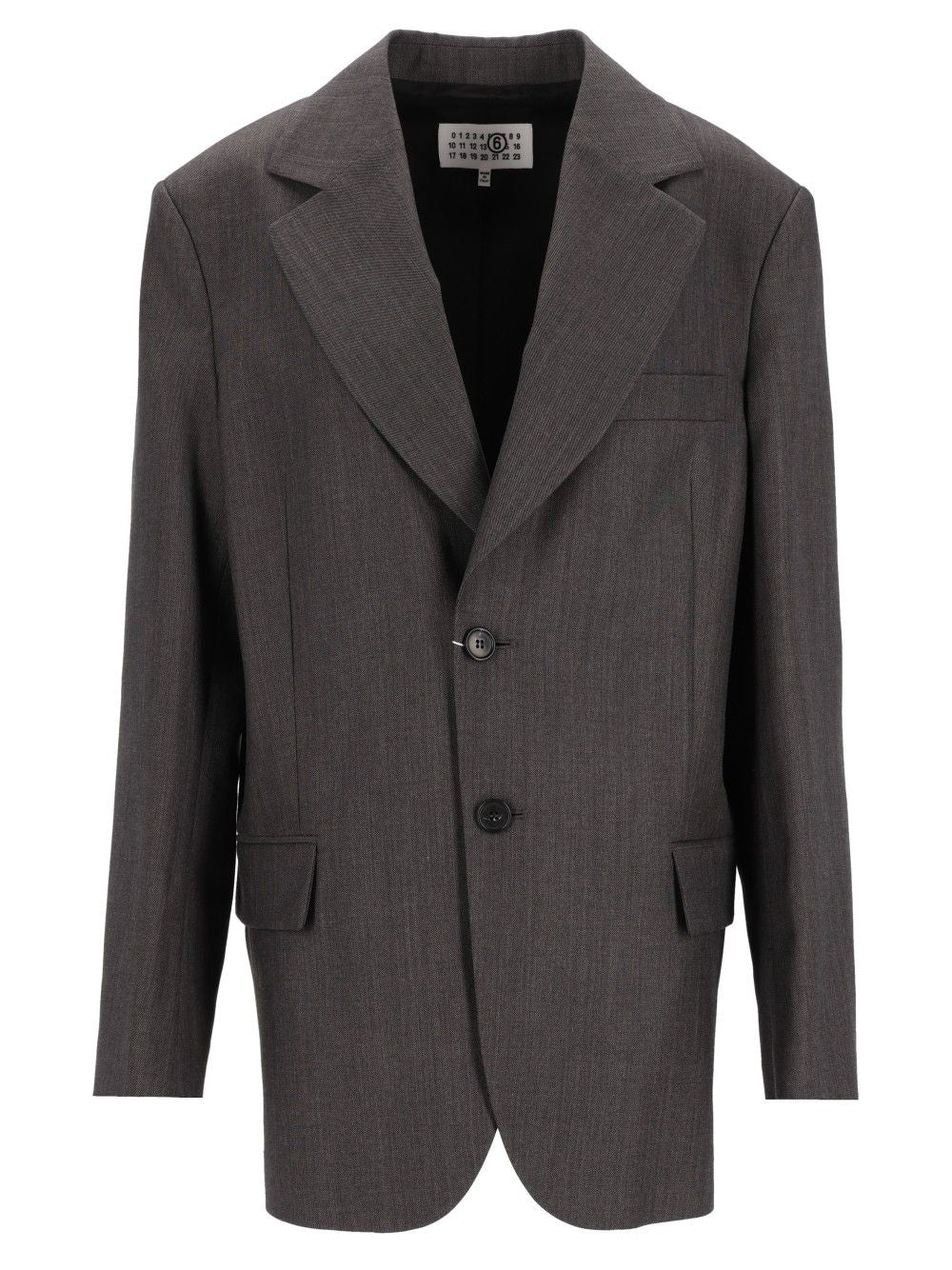 Mm6 Maison Margiela Single-Breasted Jacket Jackets - Grey | 184f79e3e416c68b1ca1315eb5b5165afab87b60