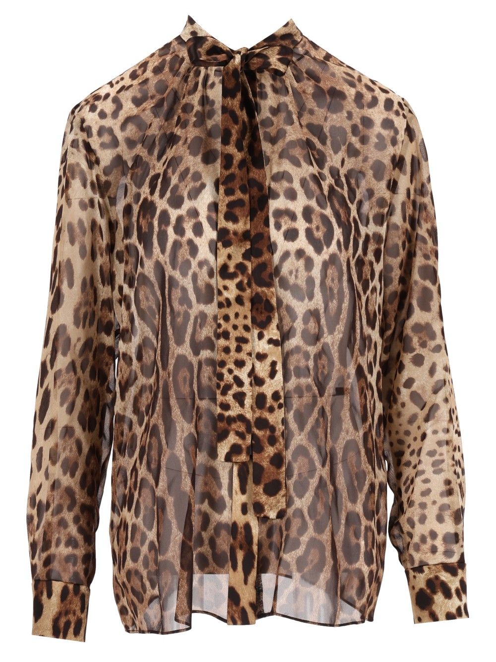 Dolce & Gabbana Leopard Print Chiffon Shirt Shirts - Animalier | 346f7ee2afe5b3e0ad973d7d1370c20828ed69ad