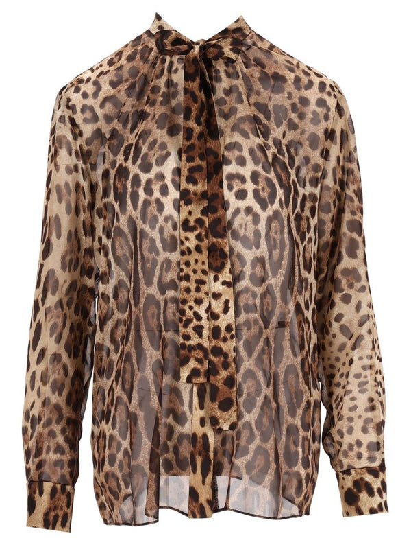 Leopard Print Chiffon Shirt Shirts Animalier