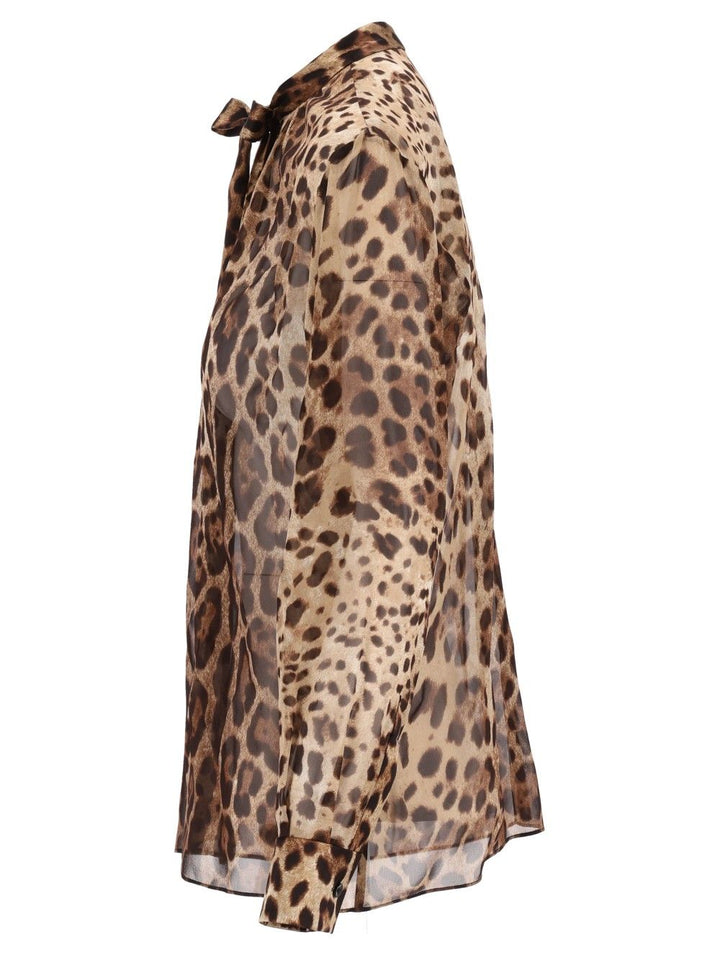 Dolce & Gabbana Leopard Print Chiffon Shirt Shirts - Animalier | a15de04b75a1358cbfda95b844a6430dc8bb9d22