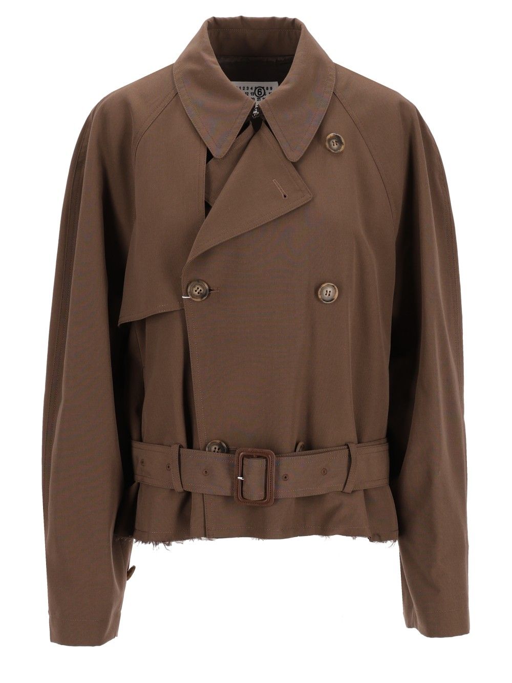 Mm6 Maison Margiela Short Jacket Coats - Brown | 6908b7603b2129f7c7d0cd64902a2aee360f9c1d