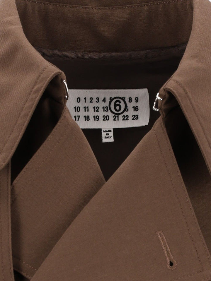 Mm6 Maison Margiela Short Jacket Coats - Brown | 6cc29536af4588756bec42a4ca0b66010c11b21f