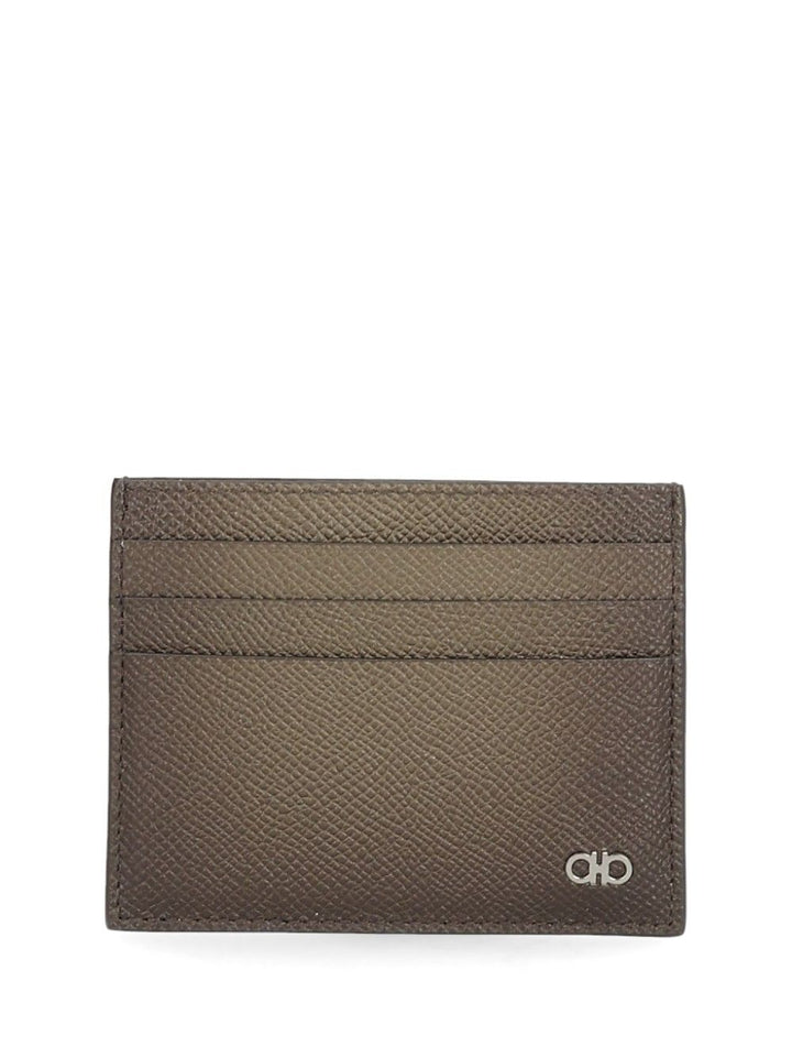 Ferragamo Gancini Credit Card Holder Wallets - Brown | d6cf7c9337a0171078755b5ec90fcadb870b743e