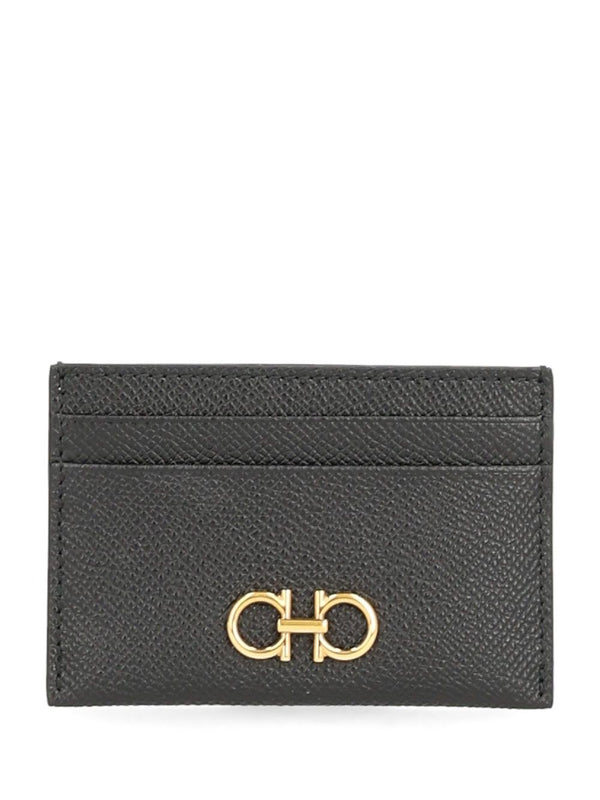 Gancini Card Holder Wallets Black