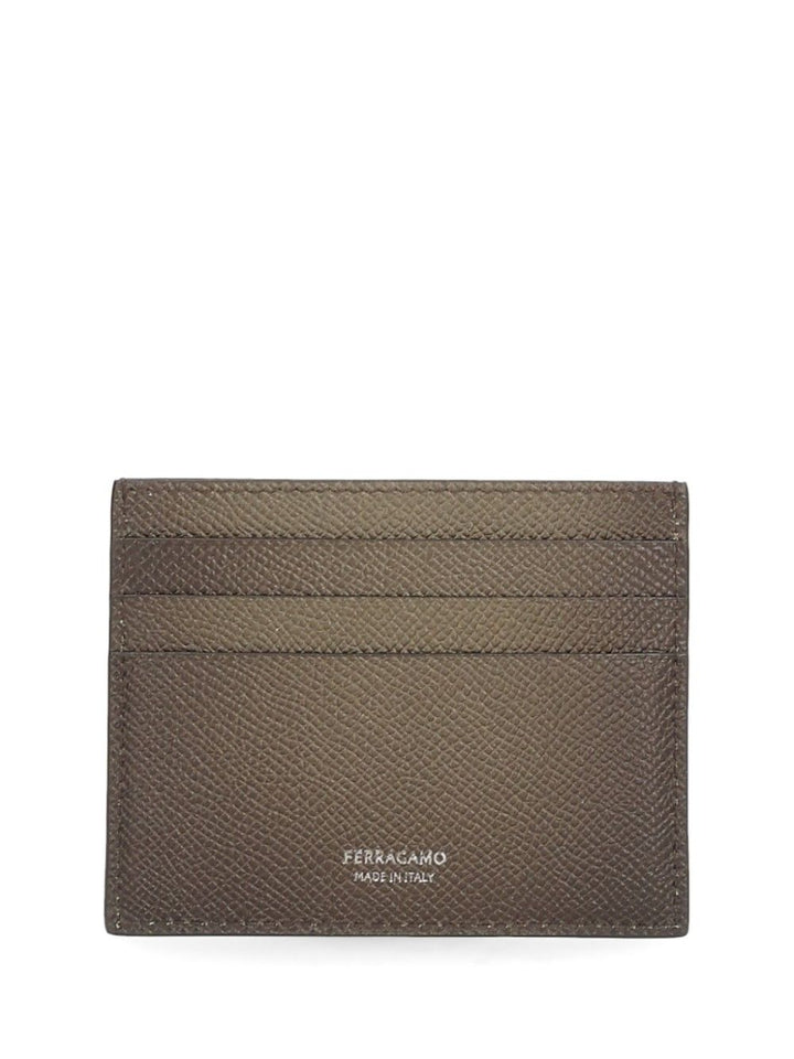 Ferragamo Gancini Credit Card Holder Wallets - Brown | dc8d9482e695abf838b116a631c3149f1e7e48fc