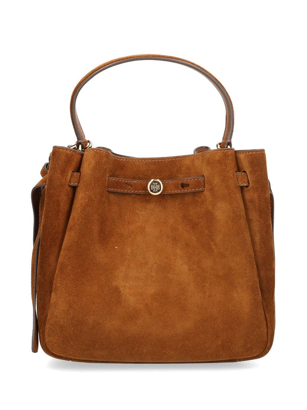 Romy Suede Bucket Bag Handbags Brown
