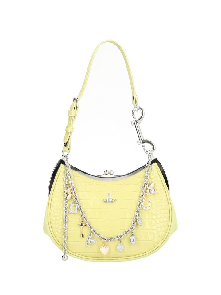 Vivienne Westwood Leather Charm Bag Shoulder Bags - Green | f2118a356c4831e2b783f12fce6ed329eaff72cb