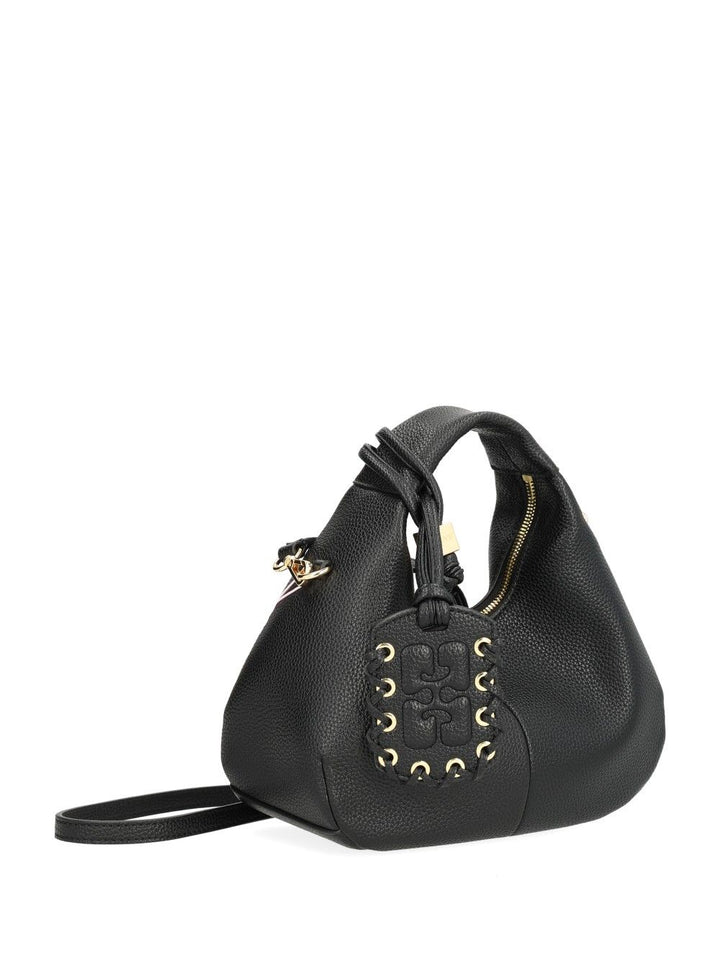Ganni Mini Shoulder Bag With Grained Finish Handbags - Black | bd793811059b3dfb04793b0ae169369ff657fb5e