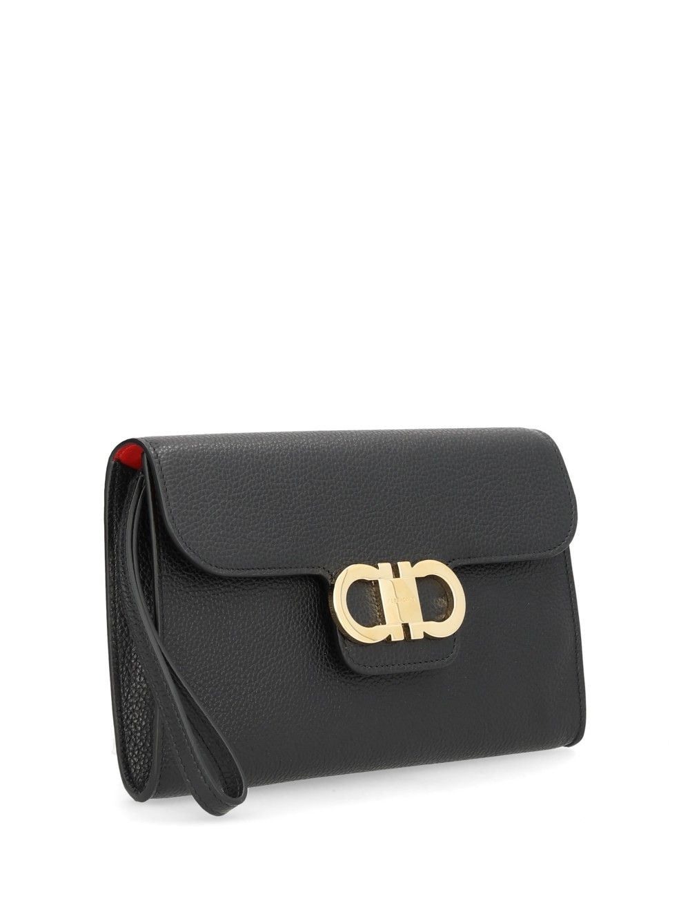 Ferragamo Double Gancio Grainy Bicolor Small leather goods - Black | d44a11096110c5bbf2f32cee645db91f07090d3a