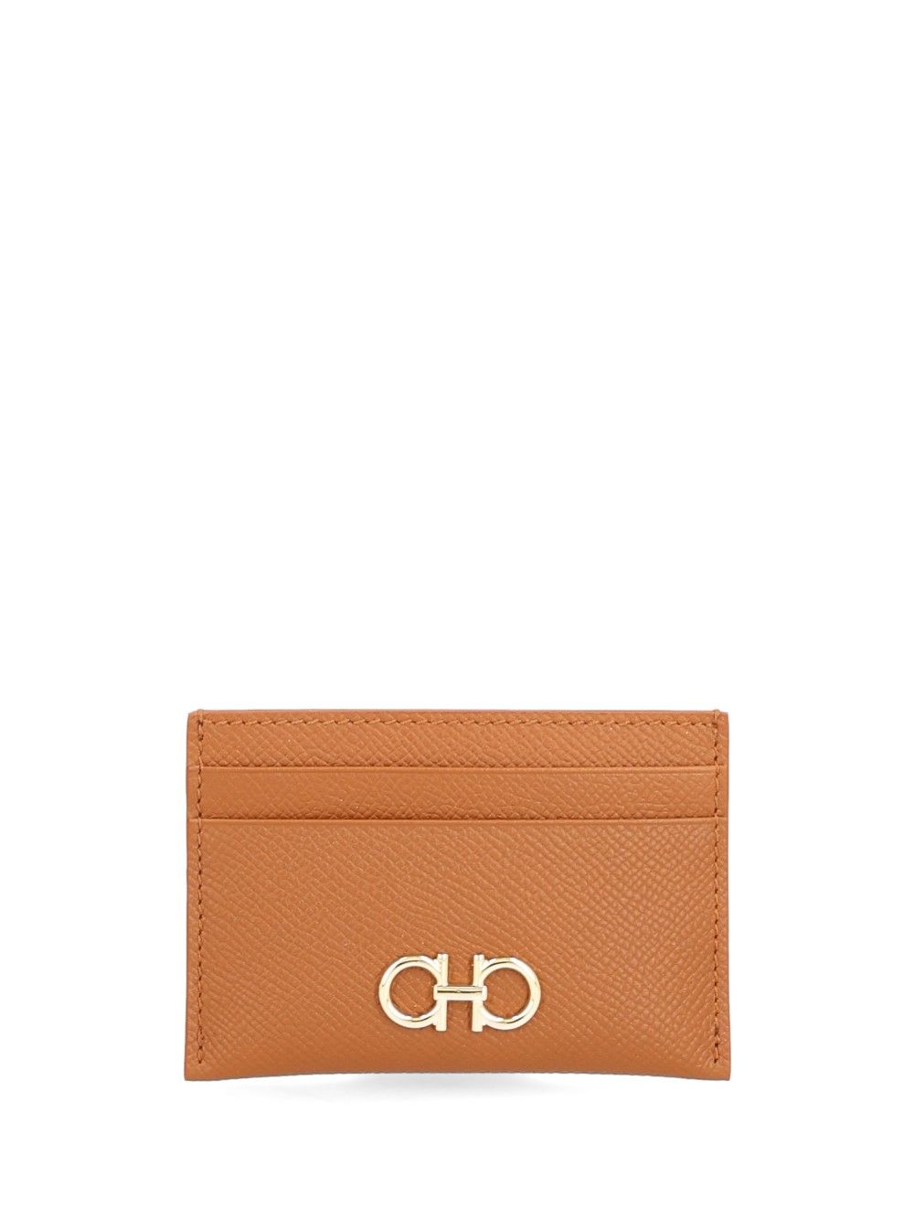 Ferragamo Gancini Credit Card Holder Wallets - Brown | 1dc606faddbf27547360955970d5fcfe0a77583e
