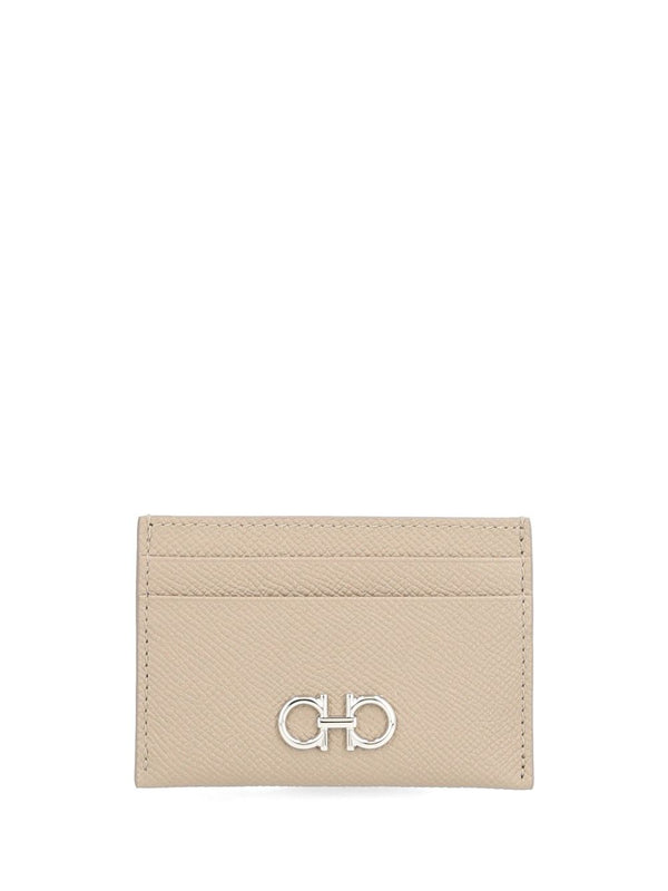 The Gancini Card Case Wallets Beige