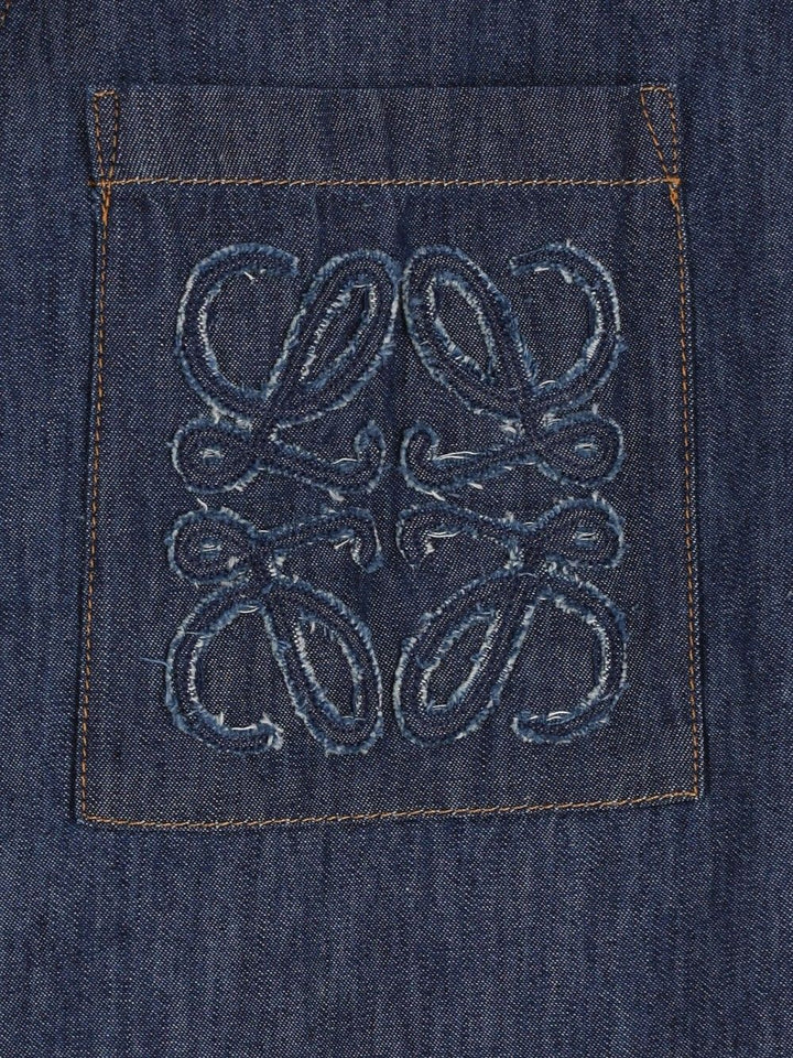 Loewe Short-Sleeved Shirt In Cotton Shirts - Blue | 3c7cdff4584f0907926a37741cf2f0a9725d1e13