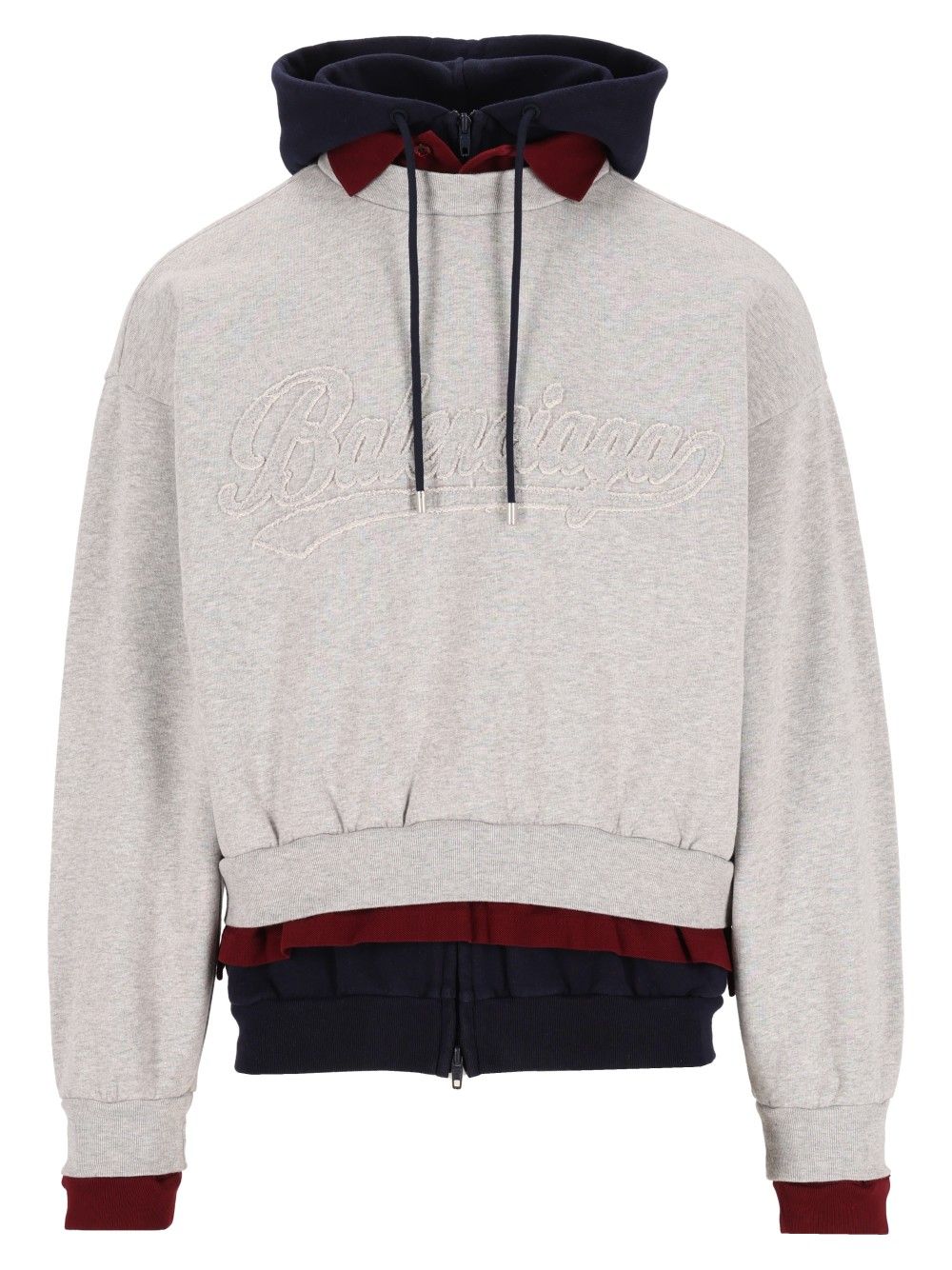 Balenciaga Layered Hoodie Sweatshirts - Grey | 3625cb80554fbe3b8c269aff82f5330d4d9844fd