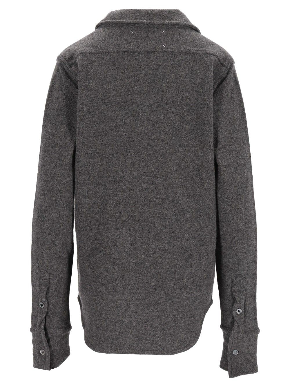 Maison Margiela Polo Shirt With Buttons Knitwear - Grey | ad4f85bea9c0d0e83bc978d2ba31105d92647468