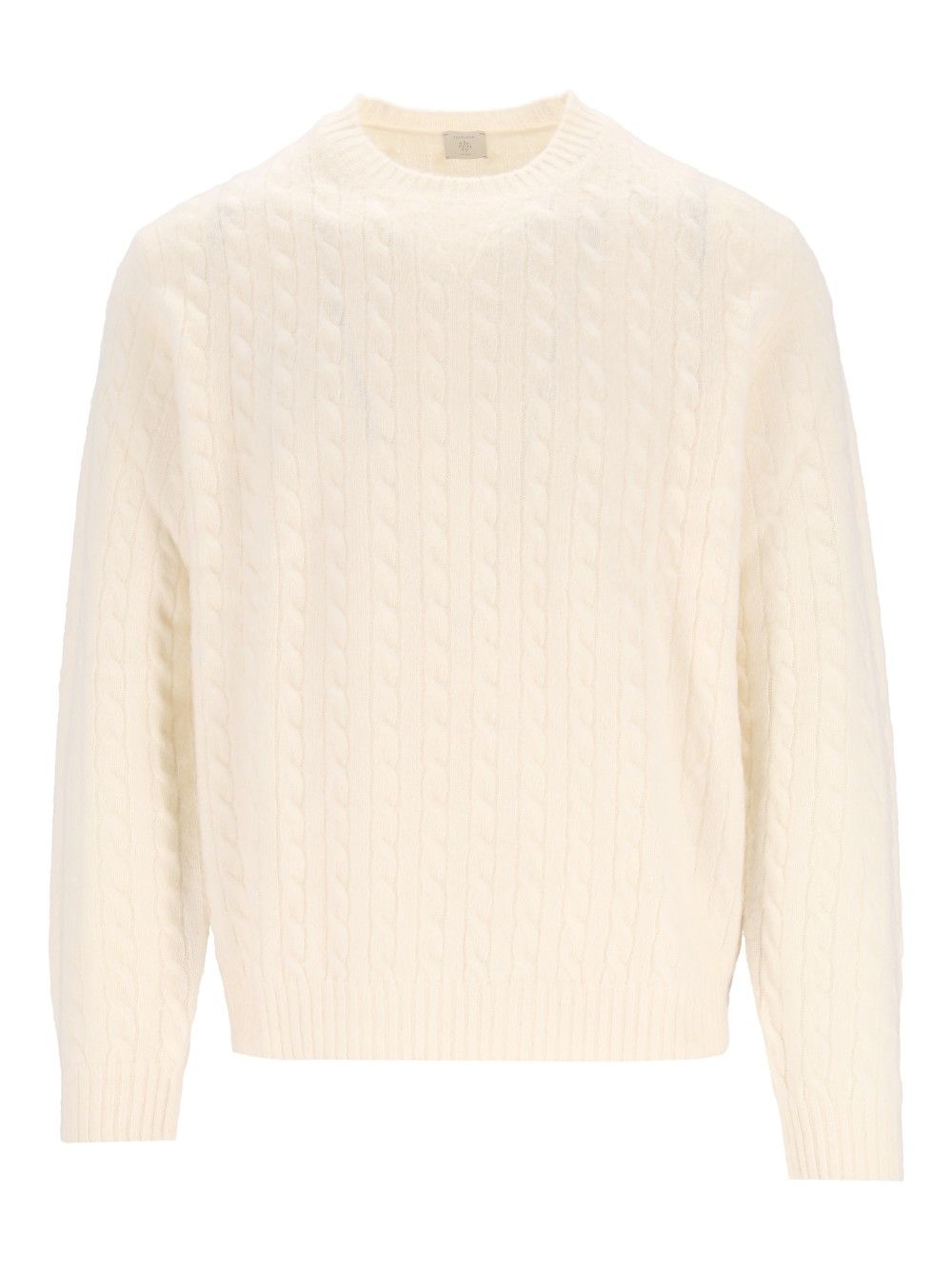 Eleventy Cable-Knit Jumper Knitwear - White | 07cd3acd411a84b200cf7ed55f2c951ffdbe117c