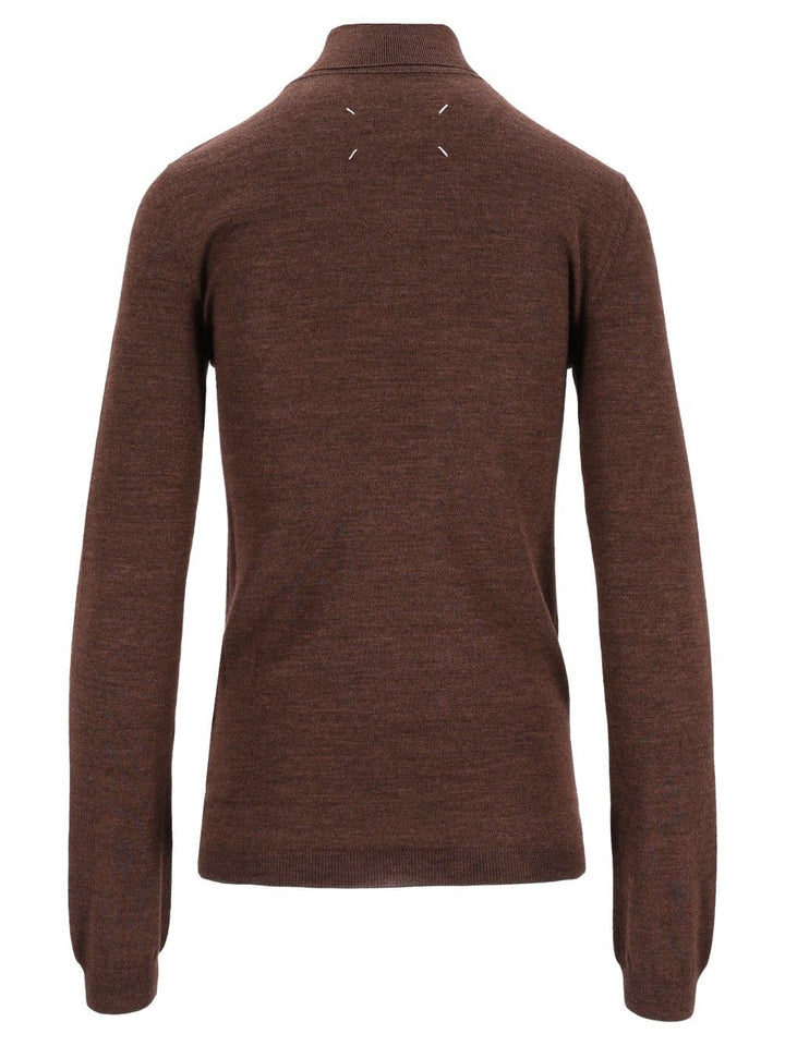 Maison Margiela Wool And Silk Turtleneck Knitwear - Brown | 0ece2c991017fb41b5272389aa9095cc8ded5441