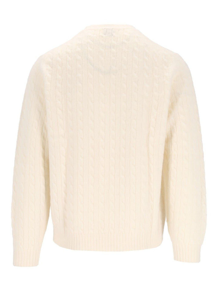 Eleventy Maglia Girocollo Treccia Knitwear - White | 6666cfe725cb20e768c5f5ed5502111e5f4b4f76