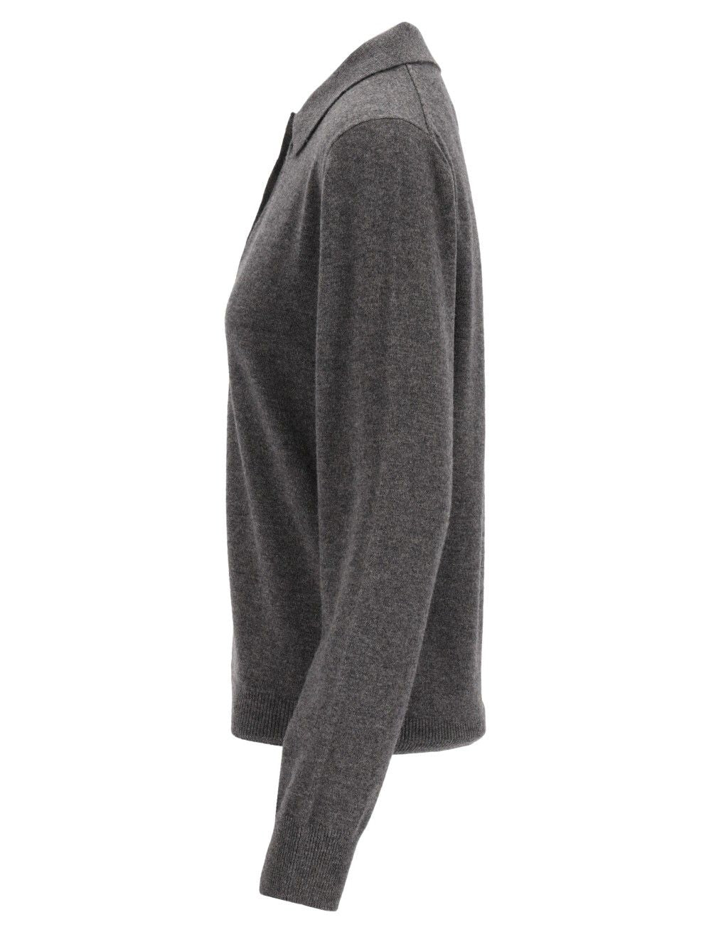 Maison Margiela Twist Lambswool Polo Knitwear - Grey | e8f57b5a3e03a5137099217352d6d4dfa7c07652