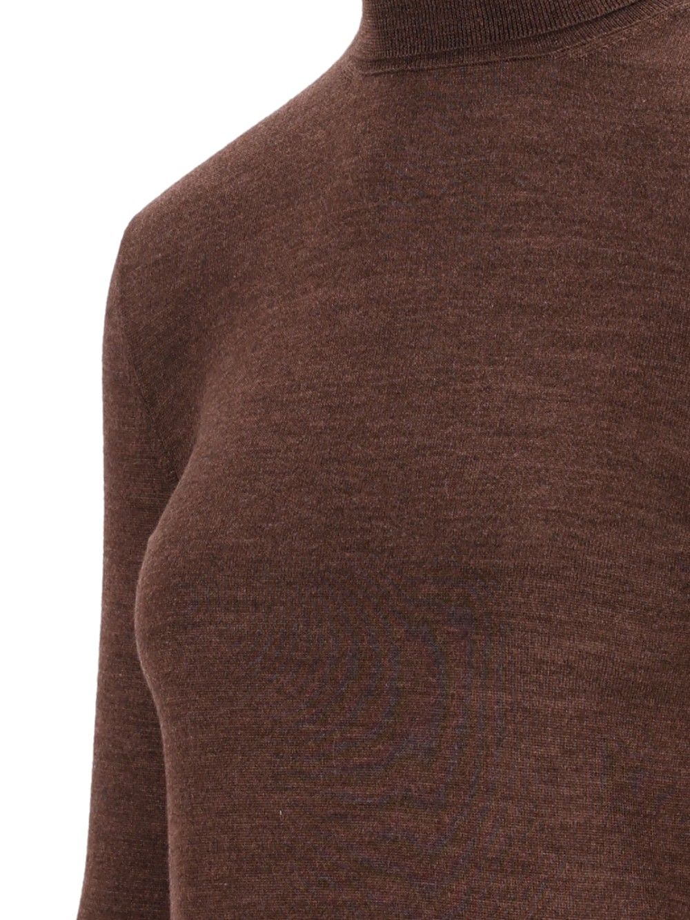 Maison Margiela Wool Silk Underpinnings Turtleneck Knitwear - Brown | 4b71f0cc7927da6165dac5bebae57cda73646e93