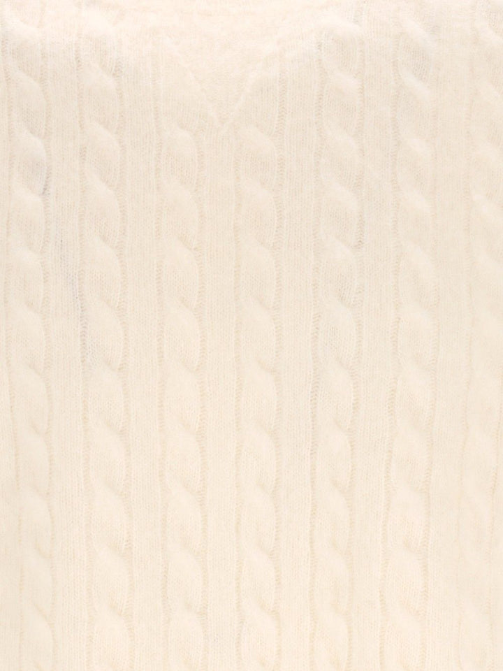 Eleventy Maglia Girocollo Treccia Knitwear - White | 4437da9f434e1ae70672c652b79594d7914c168d