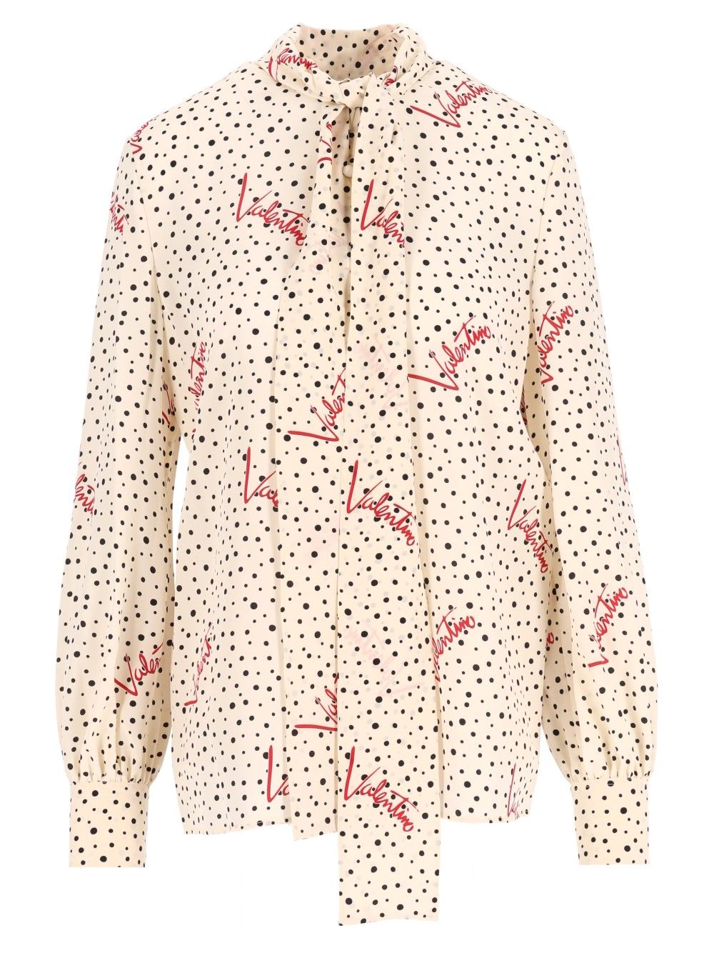 Valentino Garavani Shirt Crepe De Chine Bollicine Plus De Pois Shirts - White | c37dec55f6f180a121bc66c6011dfb514f079fa3