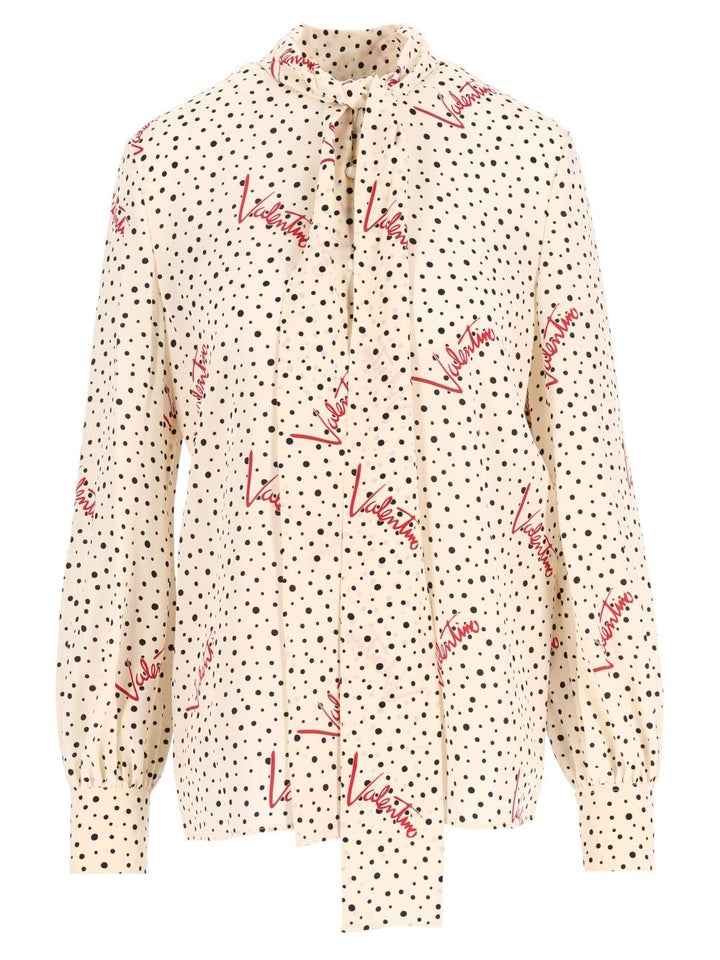 Valentino Garavani Plusdepois Bubble Crepe De Chine Shirt Shirts - White | d083f79b8116cbafd6f875c078f5065a5c3b8f5f