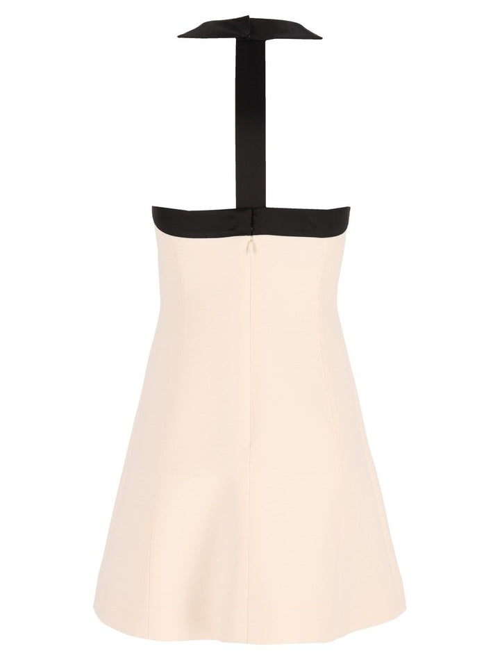 Valentino Garavani Short Crepe Couture Dress Dresses - White | 2f756856f566d00fa9212f66102f9de08fa88d7e