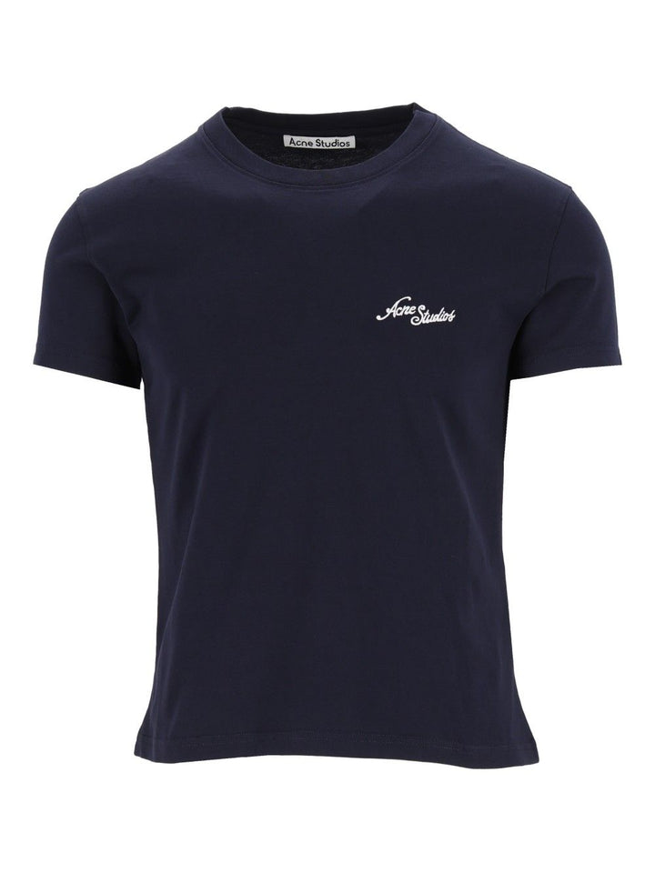 Acne Studios Organic Cotton T-Shirt - Blue | b443c179f32173685379a8b108cfb89fd749a31c