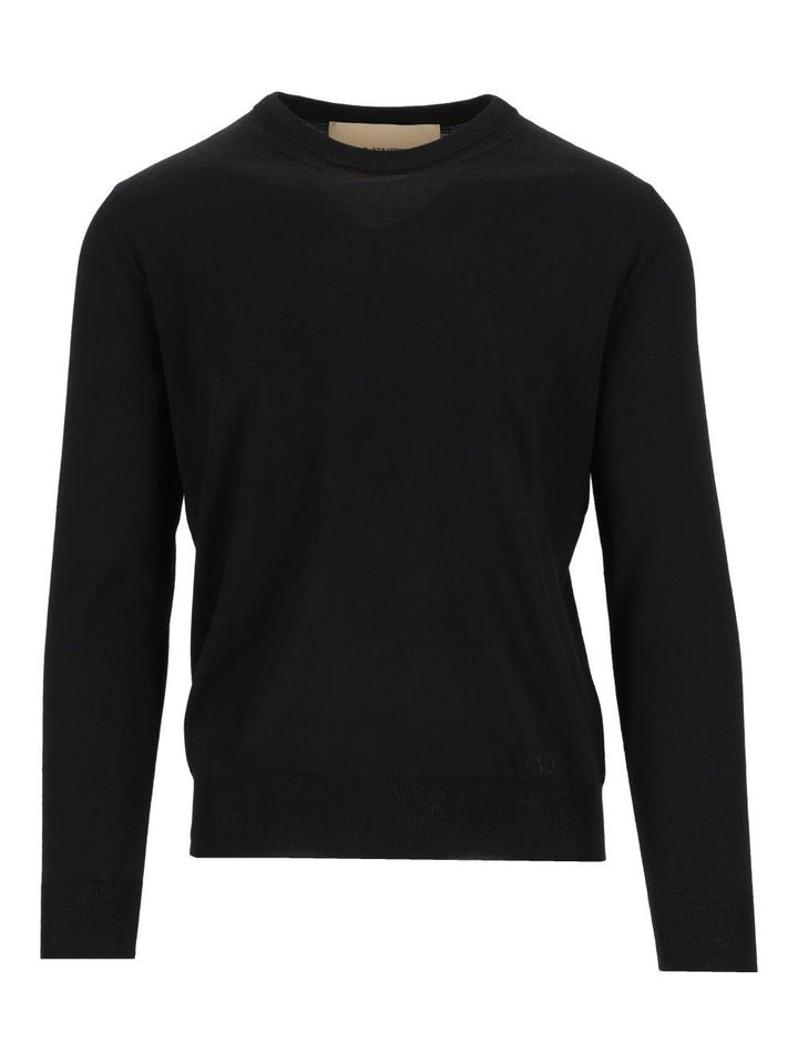 Valentino Garavani Vlogo Signature Sweater Knitwear - Black | 4c5afd5d12bc58d3024cf1d418de4c81dc16790e
