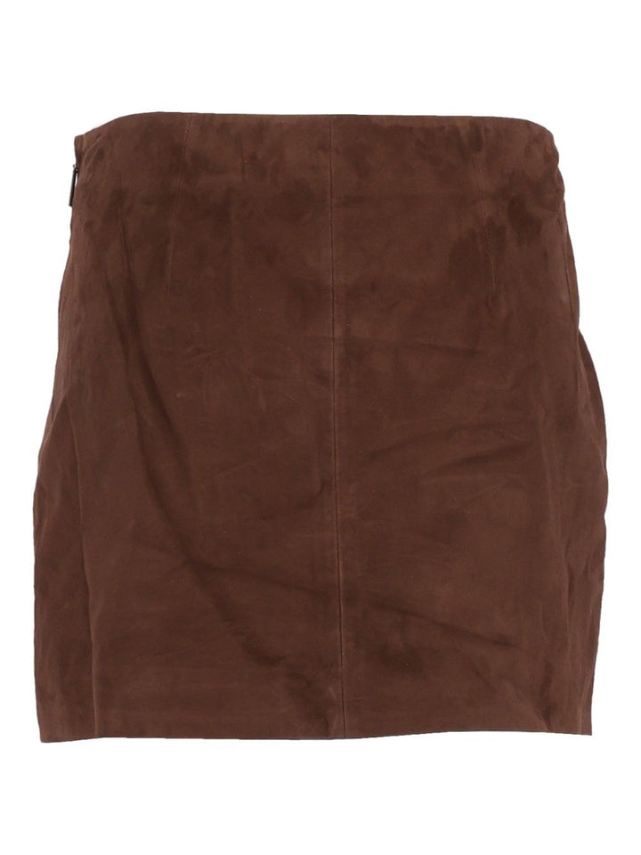 Arma Melody Lamb Suede Skirts - Brown | 0b6625ce33c1118e318ba1235df707a1b13bc6e4