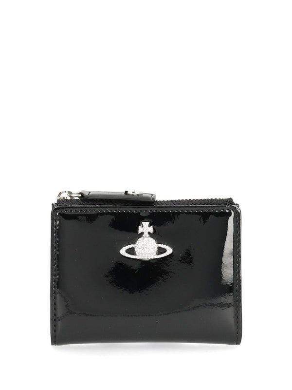 Slim Card Holder With Flap Small Leather Goods Black