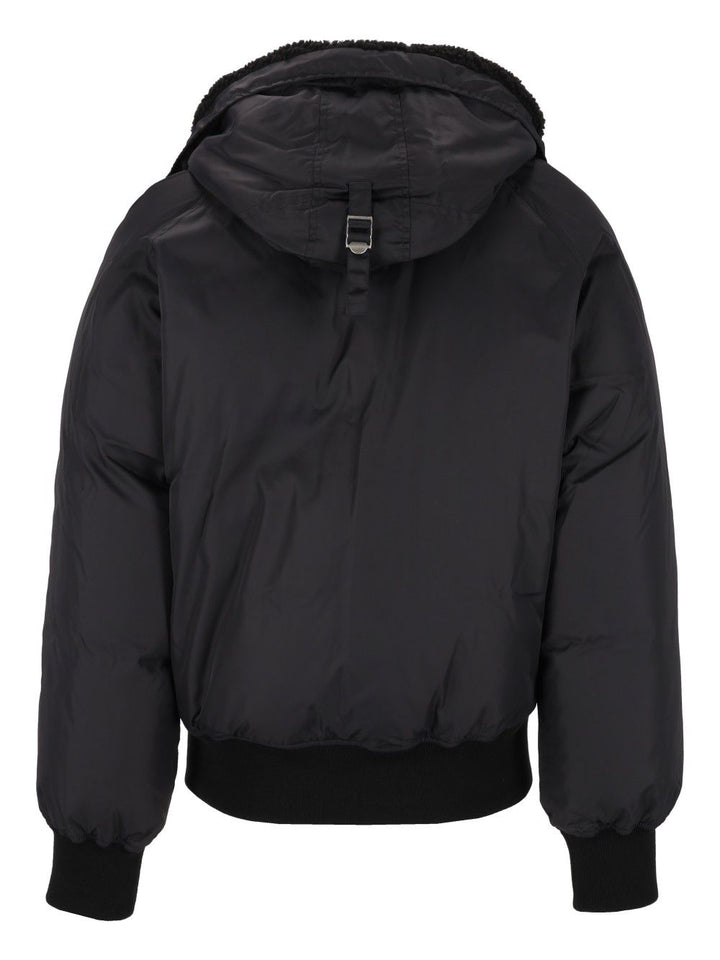 Mm6 Maison Margiela Hooded Bomber Jacket Jackets - Black | 97c2a48bf839ba099f016ab36e182e053d1d3c6e