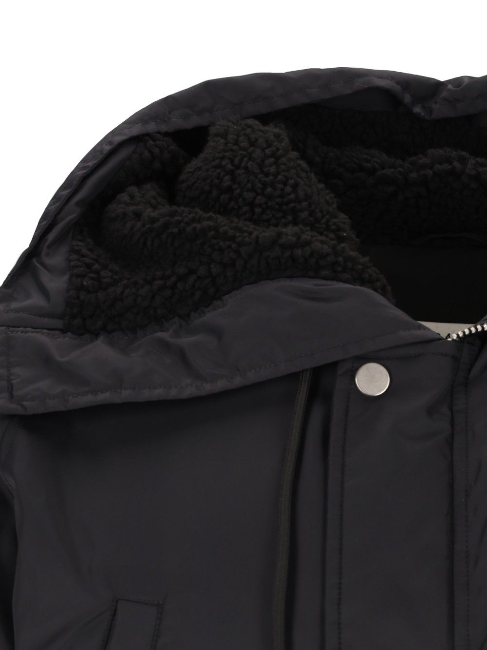 Mm6 Maison Margiela Hooded Bomber Jacket Jackets - Black | 92307ab01848a7da1ca5fa51fad3f4b88999de5b
