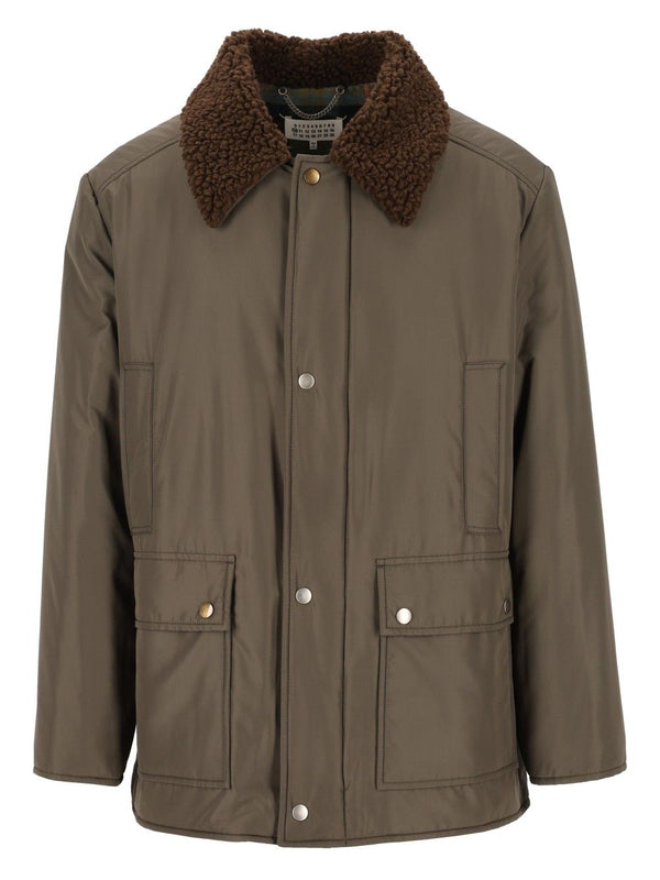 Parka With Soft Collar Jackets Green