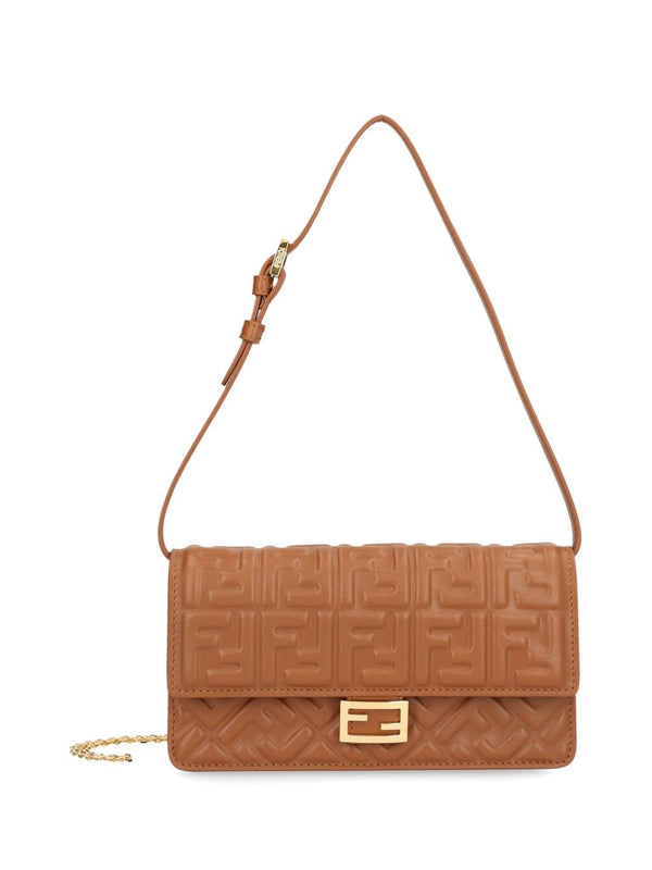 Baguette Chain Wallet Handbags Brown