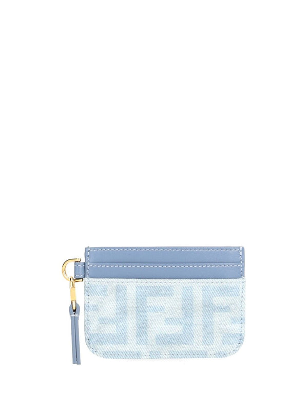 Baguette Card Holder Wallets Light Blue