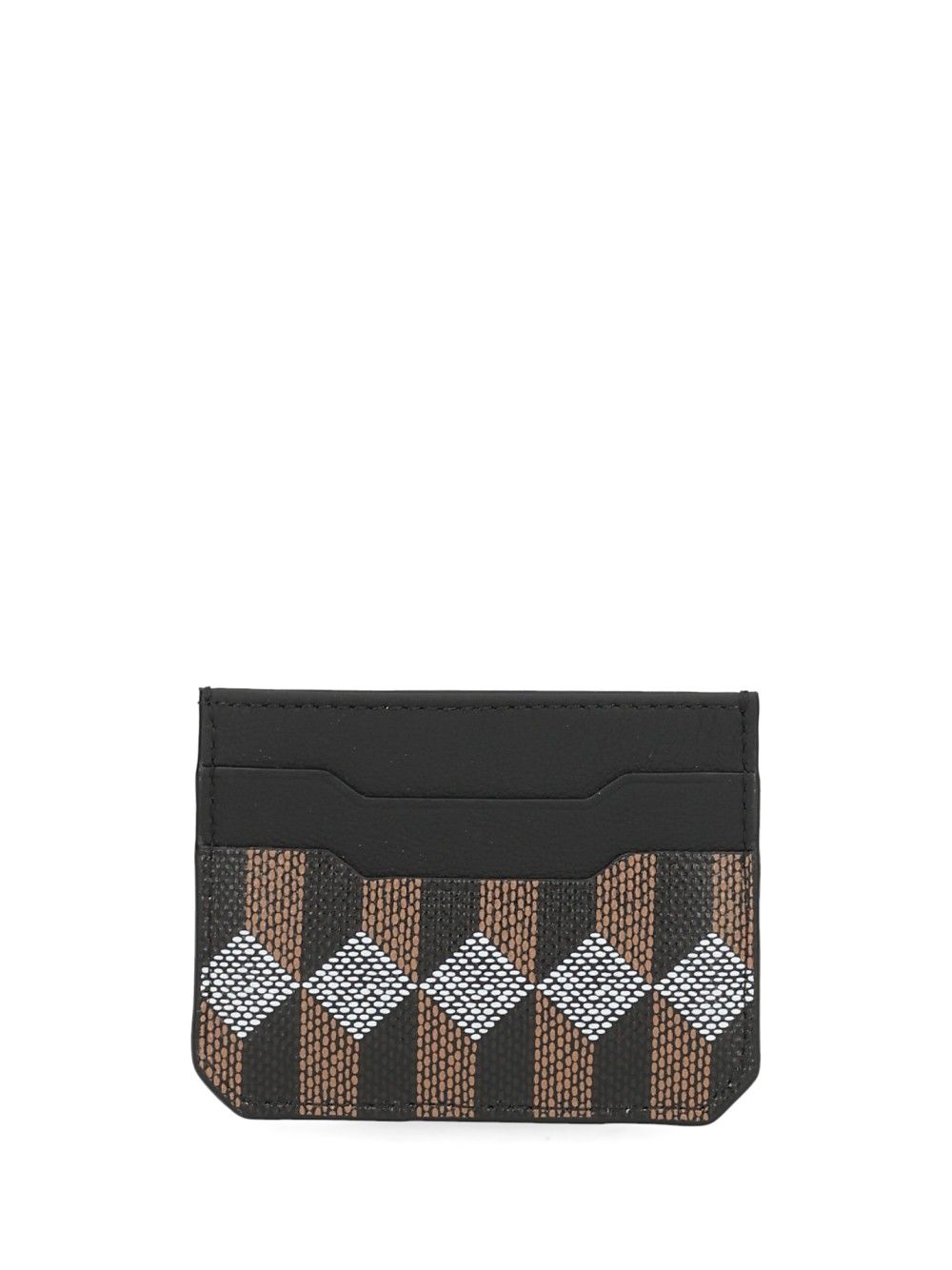 Au Depart Printed Leather Card Holder Wallets - Black | 63a71a1c1993139ecdfcc33bd74c95ed6954dafc