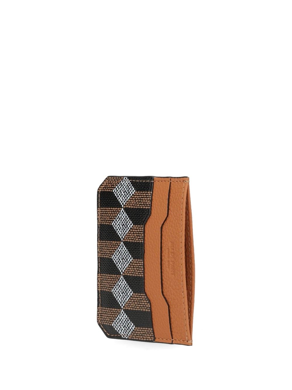 Au Depart Printed Leather Card Holder Wallets - Brown | 6af4c0122b8d67cbfa59cd0f8b5c88a0e6143159