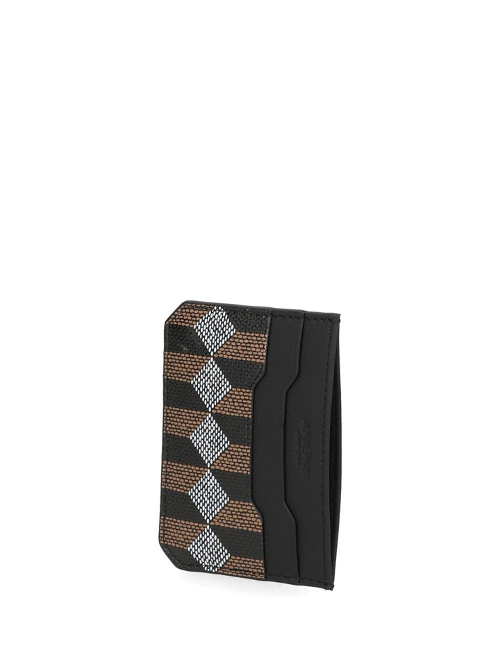 Au Depart Printed Leather Card Holder Wallets - Black | 7cc3599e8686873ae2ccccf2c9f14181d3c1e2bf