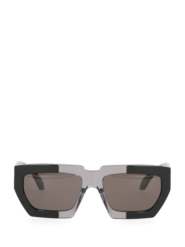 Oversized Two-Tone Sun Glasses Black